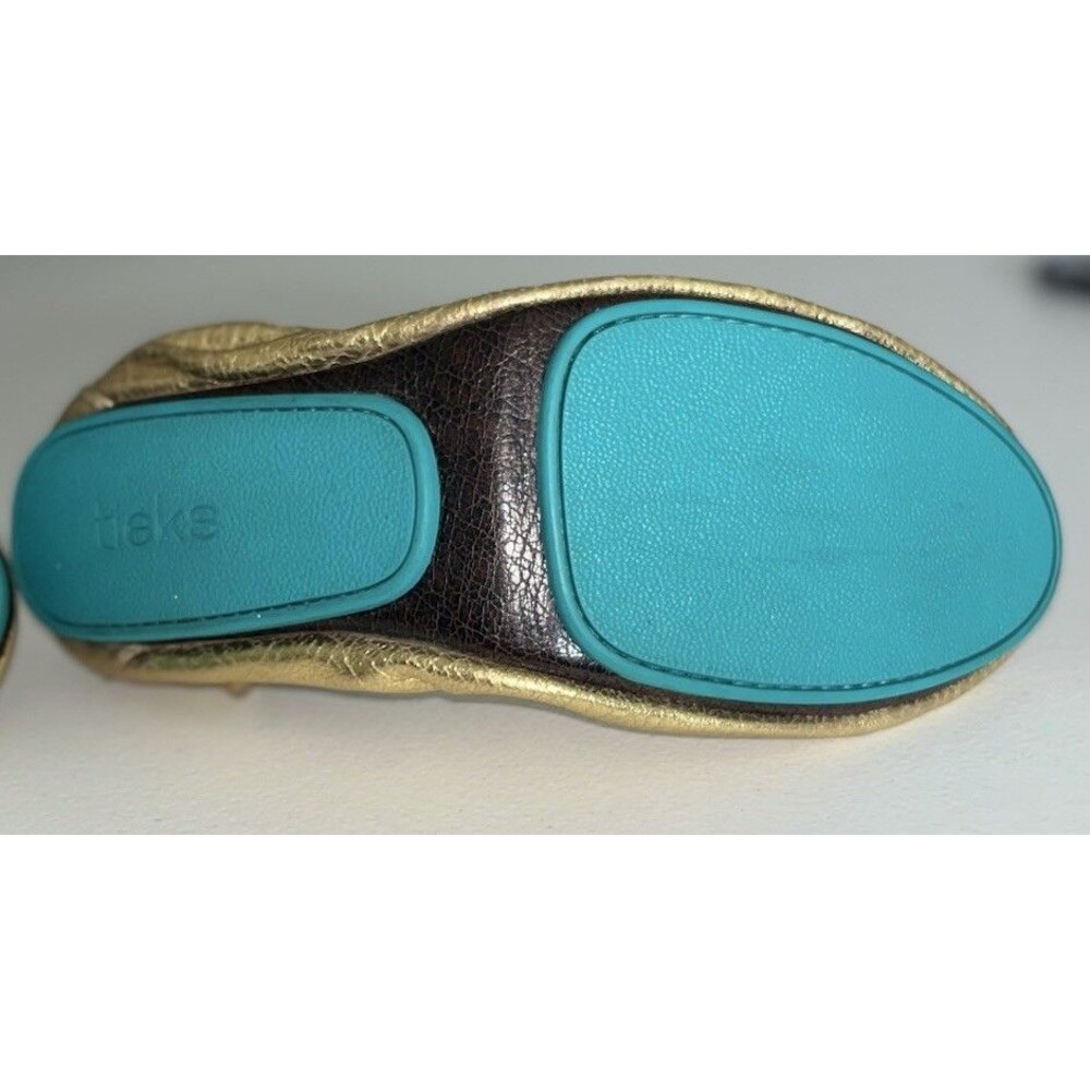 Tieks by Gavrieli Women's Ballet Flat Size 9 Golden Glitz Folding *SEE CONDITION - Picture 8 of 8